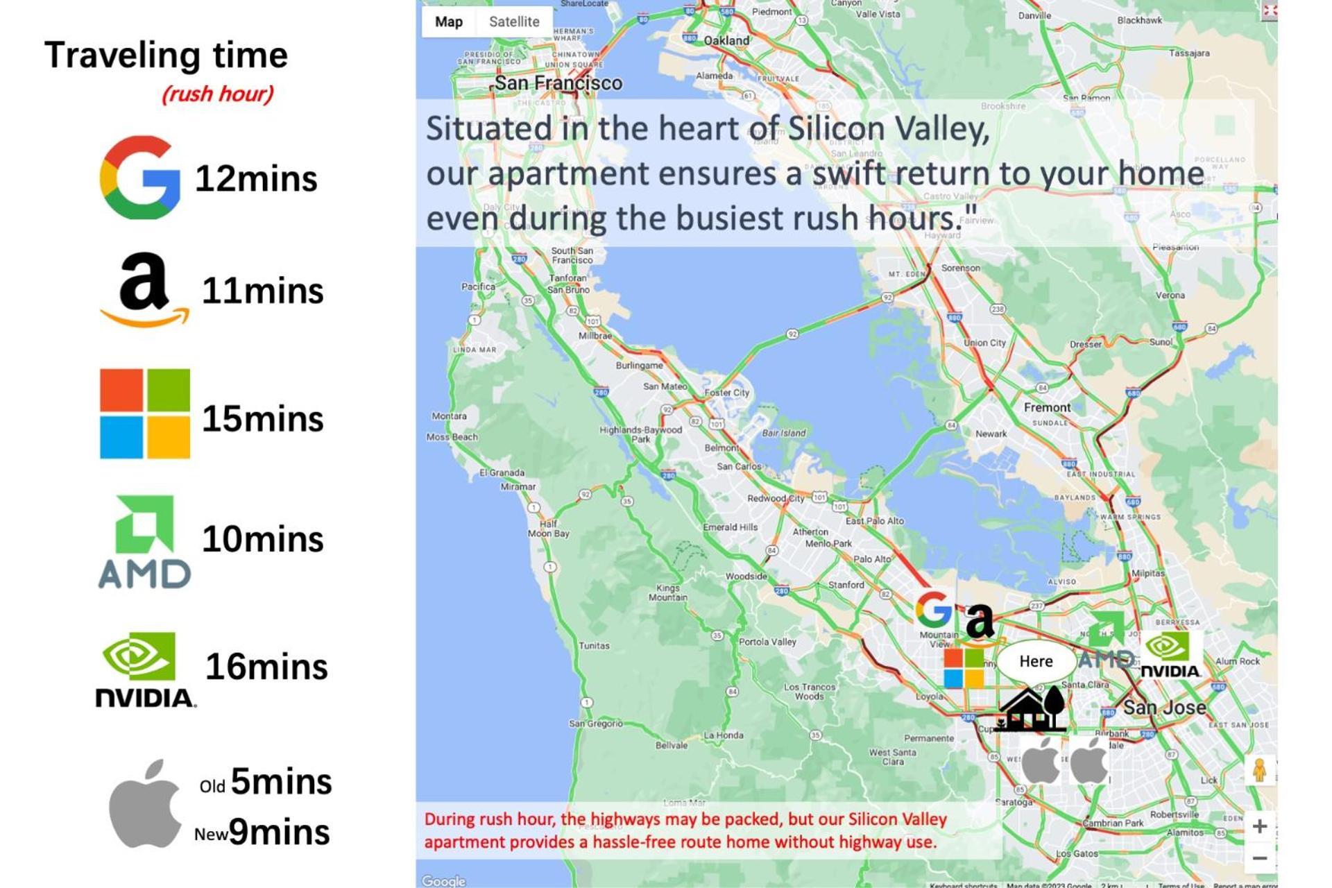 2Br Apt With Brand New Super Quite Ac, Washer, Dryer, Free Ev Station, Free Parking In Cupertino Sunnyvale Luaran gambar